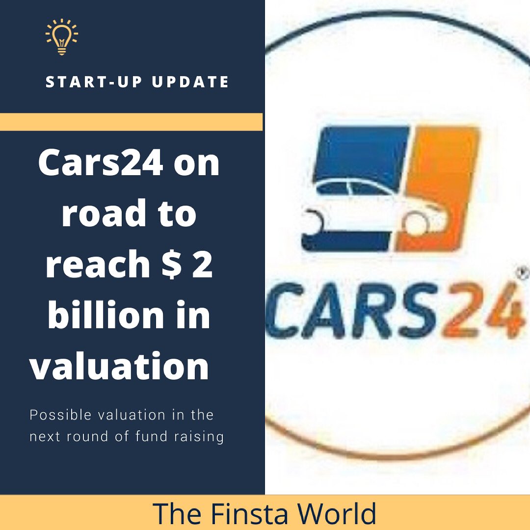 Cars24 on road to be valued at $2 billion in the latest round. 

#cars24 #startup #startupindia #startupideas #startups #thefinstaworld #fundraising #carsdaily #cars4life