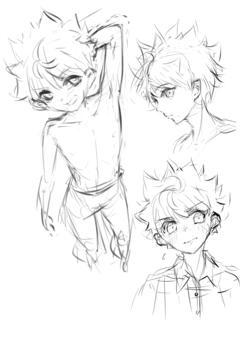 some killua sketches from stream today😌 