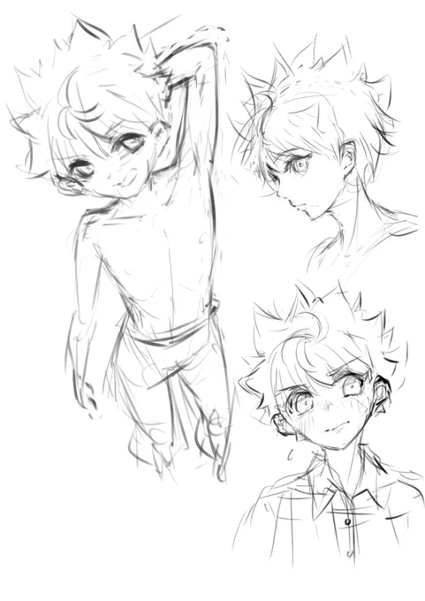 some killua sketches from stream today😌 
