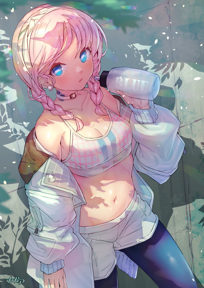 アズリウス(アークナイツ) ,blue_poison_(shoal_beat)_(arknights) 「skebでアズリウス描いた・・・!
元デザイン可愛い・・・!✨
#アークナイツ 」|かがぁ🌹のイラスト
