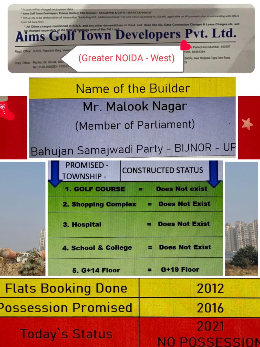 rkapoor59's tweet photo. Lok Sabha MP Malook Nagar BSP Cheats Hundreds of HomeBuyers😩. Ignores NCDRC Orders for Refund. Project Delayed by More than 5 Years and Buyers Paying Hefty EMIs to Banks, Living in Rented Accommodations, Paying Fees to Advocates for Legal Remedies😭😭 https://t.co/XtqfVgbbEc