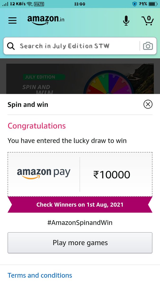 AnjaliRela's tweet photo. #AmazonSpinandWin #AmazonQuiz https://t.co/foXMFZw144