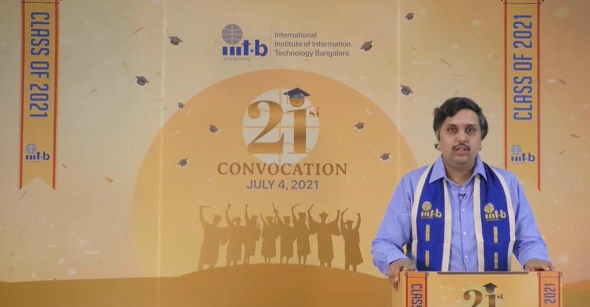 IIITB_official's tweet photo. IIIT Bangalore’s e-convocation attendees greeted with a welcome speech by Prof. Srinivas Vivek 

#IIITB #IIITBangalore #IIITBConvocation https://t.co/7JxCn1eVtY