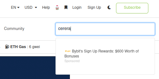 CereraProject's tweet photo. @coingecko This search field needs a hero to improve it with #Cerera https://t.co/3xEHLZGd8P