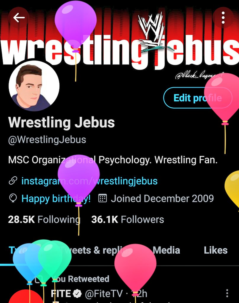 WrestlingJebus's tweet photo. I'VE GOT THE BIRTHDAY BALLOONS!
30 years old today!
🎈🎁🎈🎁 https://t.co/9i0PK9iAIY