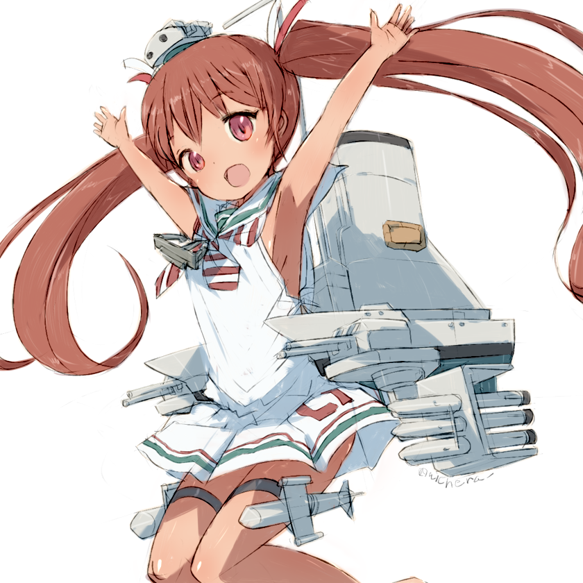 リベッチオ(艦これ) 「チャオ～7/4はリベッチオの進水日ですね 」|鳥アルケラのイラスト