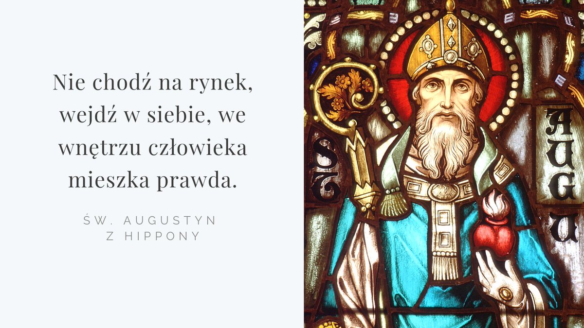 Mysli_Augustyna's tweet photo. Nie chodź na ry­nek, wejdź w siebie, we wnętrzu człowieka mie­szka prawda. (Św. August z Hippony) 
#cytat #ŚwAugustyn #prawda #niedziela https://t.co/ev5hCh7aA4