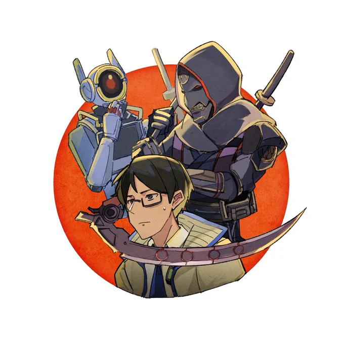 最近ので描きたかったの詰め🤖💀👓 