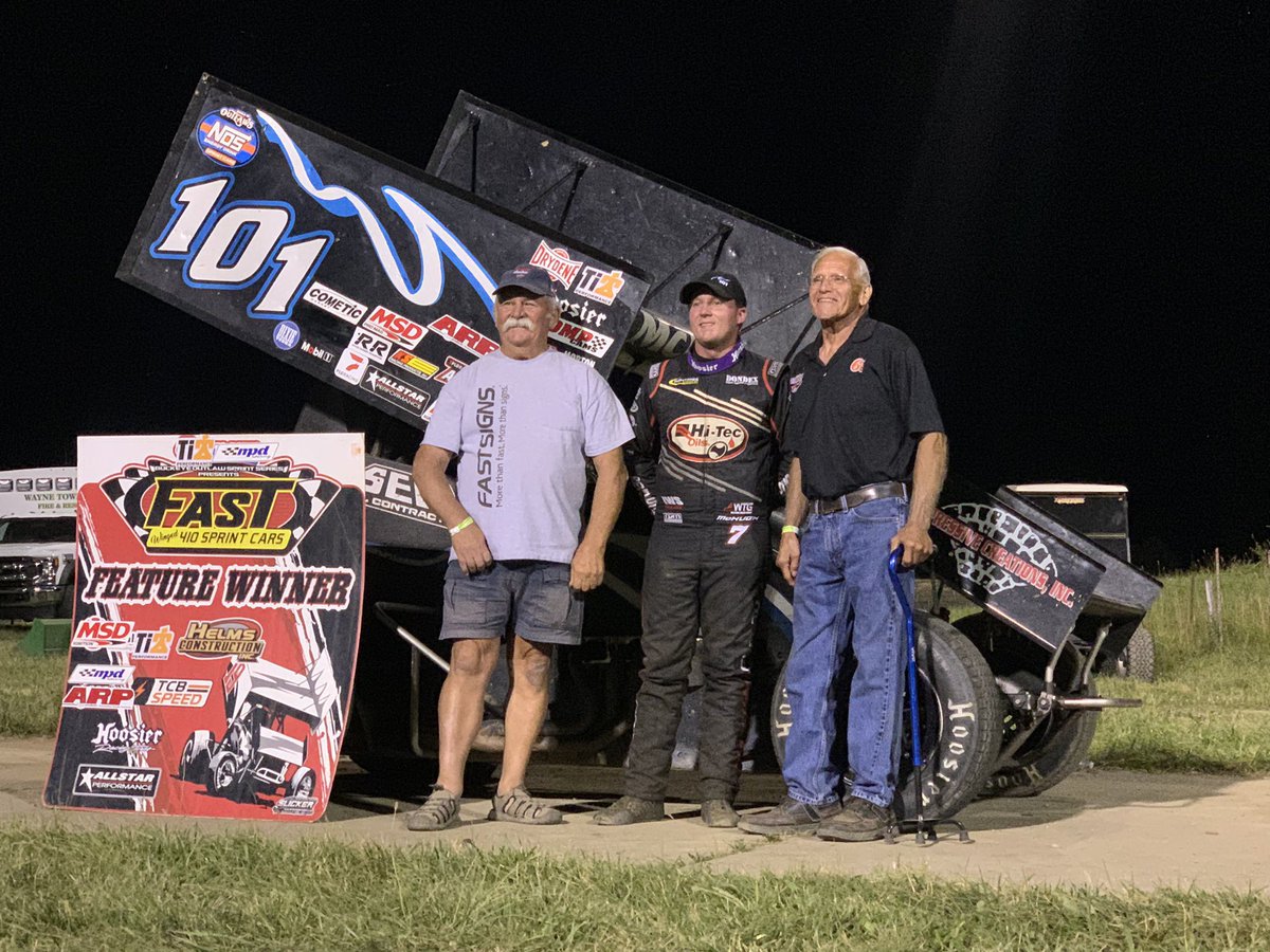 Picked up Win #1 on 🇺🇸 soil tonight at <a href="/OfficialWRP/">Waynesfield Raceway</a> with the <a href="/FASTseries/">FAST Series</a> in the Bob Hampshire Classic. Thanks to <a href="/stephenfairfiel/">gravy train</a> for all of his hard work as well as Jim Muth &amp; family for the opportunity in the 101.