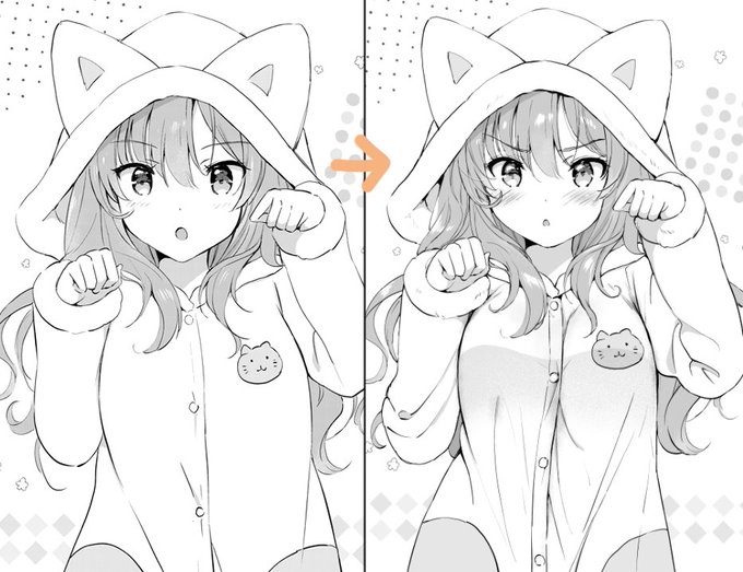 3か月前に描いたトビラ絵、すごく修正の余地あるなと思ったので直してみました 