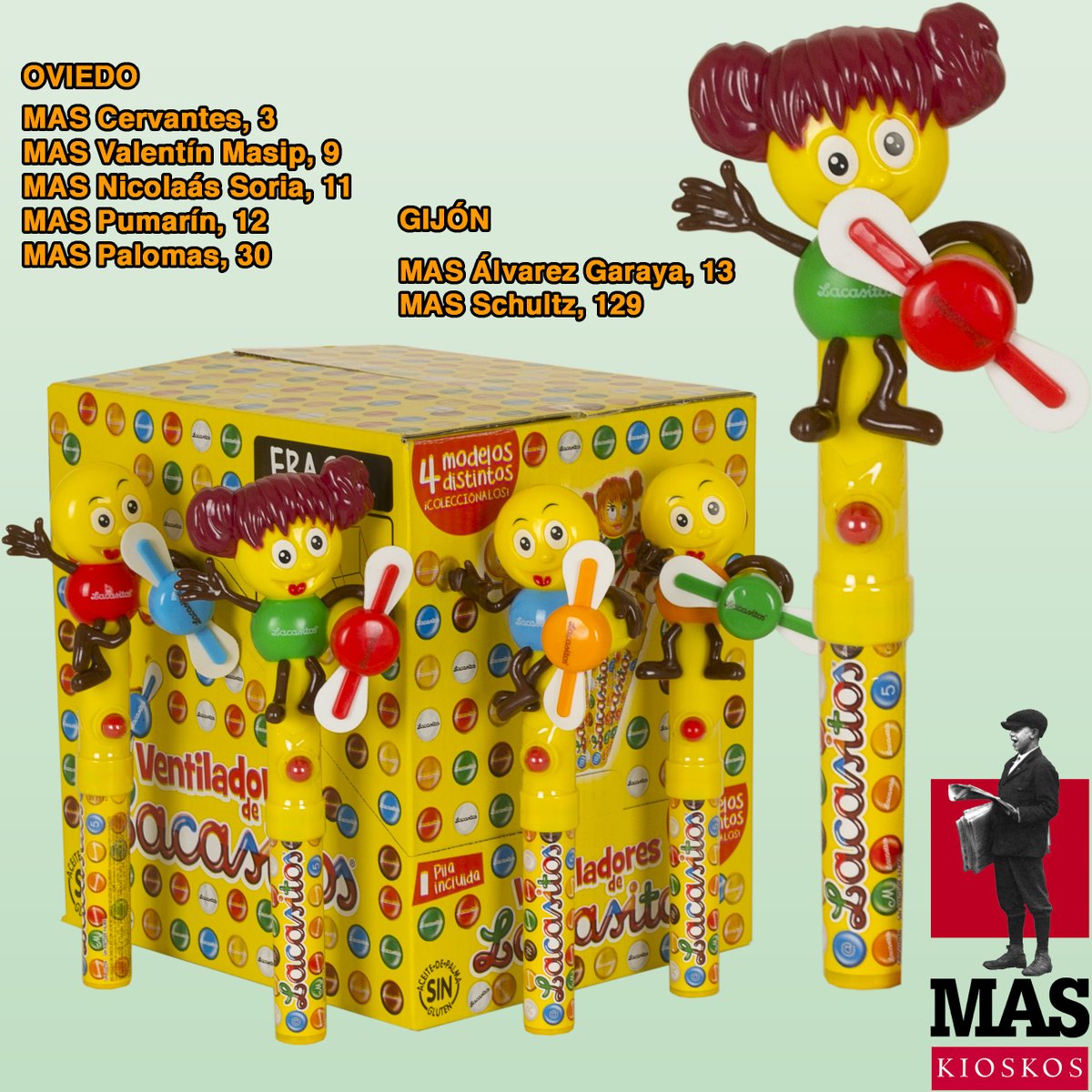 Lacasitos Toy Ventilador,  tu tubo de siempre, ¡ahora con divertidas mascotas! El juguete más refrescante del verano y además con 🔋 incluida, en #KioskosMAS

 #prensa #periódicos #regalos #regaliz #chuches #chicles #chocolate #galletas #libros #dulces #refrescos