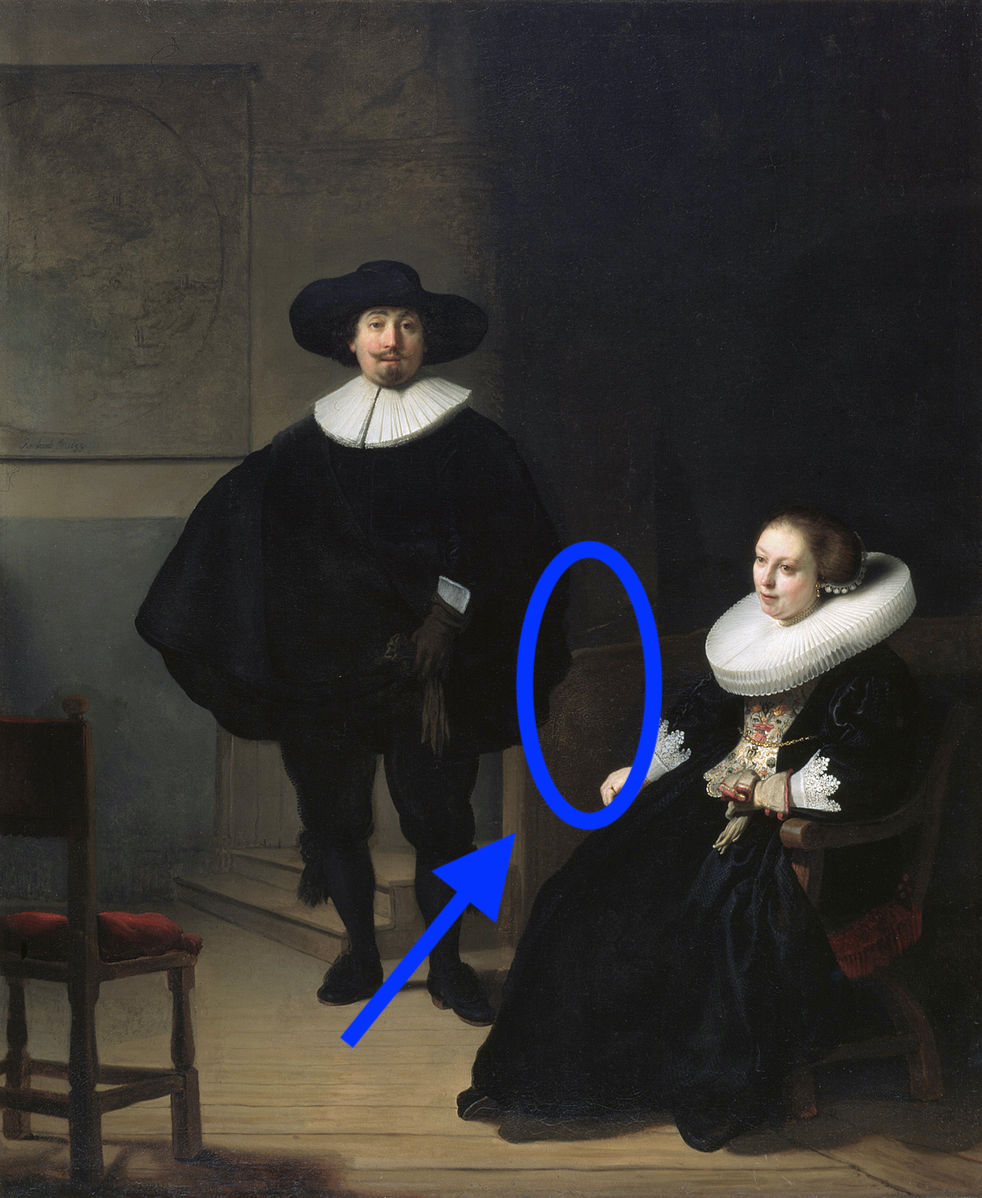 fernandoplazap's tweet photo. ¿Os habéis fijado en la COMPOSICIÓN tan poco natural de la obra de REMBRANDT "Dama y caballero en negro" (1633)?

¿Por qué habrá dejado una separación tan grande entre los protagonistas?, ¿quizá algún mensaje SECRETO?

Os invito, en este minihilo🧵, a descubrir este ENIGMA⬇️ https://t.co/w5A7itzo4f