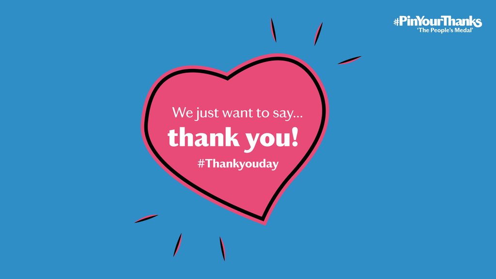 PinYourThanks's tweet image. On thank you day, why not do just one thing that lights up the eyes of someone in your life ❤️ 

A huge and heartfelt thank you to every single person that has been a part of or supported our campaign in the last 23 months.

#pinyourthanks #thankyouday #thoughtfulness