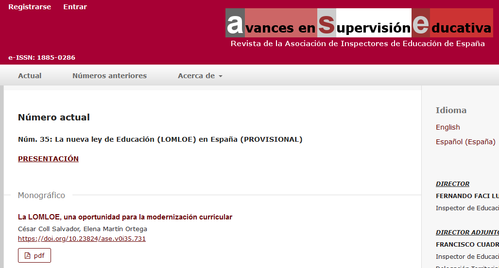 AdideFederacion's tweet photo. Nuevo número de la revista Avances con monográfico sobre la nueva ley educativa #LOMLOE

Artículos de César Coll, Mónica Martín, Gerardo Echeita, Proyecto Atlántida y de inspectores e inspectoras de #Educación conforman este número. #RecomiendoLeer 

https://t.co/aHS71R2w4P https://t.co/UqUQYO5wvU