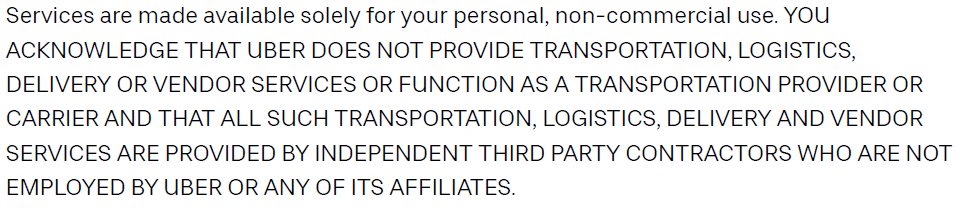 drdougingram's tweet photo. @Uber_Support Uber claim no responsibility for any services they facilitated, yet won't allow the 'Third Party Provider' to approve a refund - how does that work?! (UBER T&amp;Cs + email from Uber Support) #UberEats #Uber #UberEatsComplaints #UberComplaints https://t.co/R1vTs6XKHU