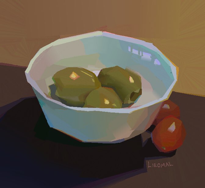 study of some olives in #heavypaint