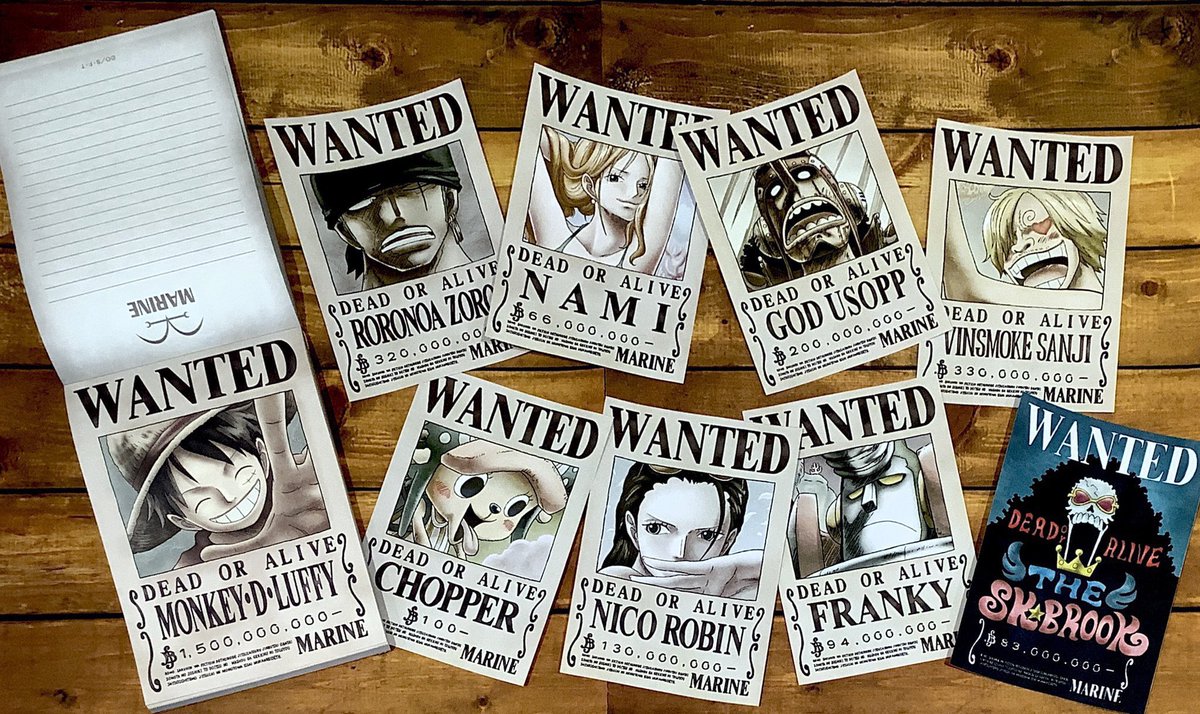 One Piece 麦わらストア梅田店 おすすめ 手配書メモ帳 麦わらの一味 海の強者達 各440円 税込 好評発売中 Onepiece 麦わらストア One Piece 麦わらストア梅田店 おすすめ 手配書メモ帳 麦わらの一味 海の強者達 各440円 税込 好評発売中 Onepiece 麦わらストア