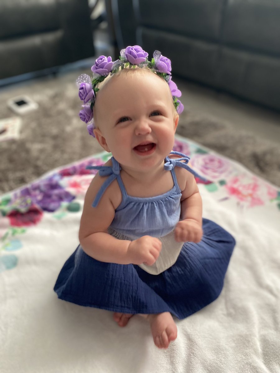 ally_mcmartin's tweet photo. Our sweet girl is no longer an infant 💞😭 ugh my love for her is endless. Time can slow down now! #ONE #littlefirecracker @CoachMcMartin https://t.co/kn8ELApxv6