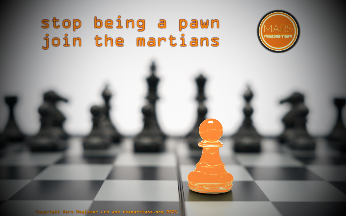 #JOINTHEMARTIANS

Either follow here or go to our website to join.

Independent world renowned legal firm confirms our actions are legal and can represent Factual Possession of all land on Mars!

*See the published report here: martians.news

#Mars  #SaveTheSpaceTreaty