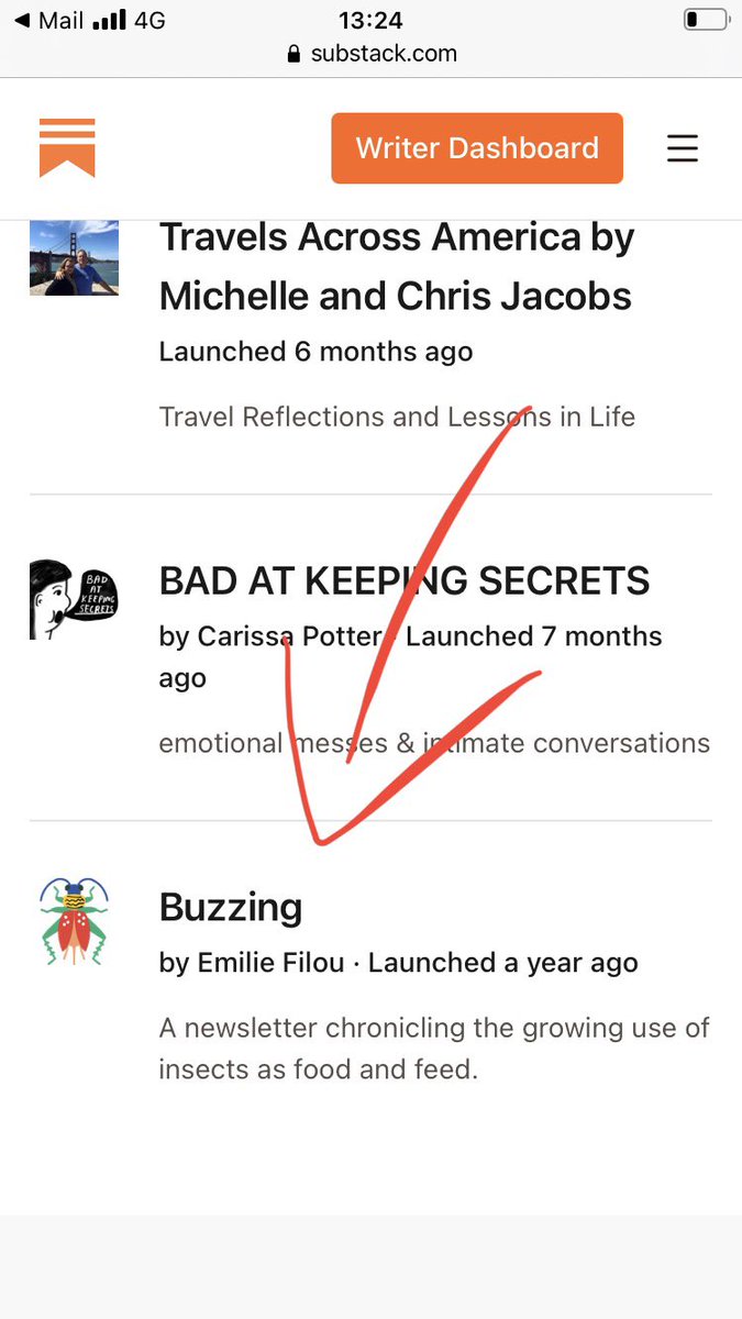 Buzzing, my newsletter about edible insects, is having a good week. First an award nomination at <a href="/UKWritingAwards/">The Freelance Writing Awards</a> and now the homepage of <a href="/SubstackInc/">Substack</a>! Wow, thank you so much for your support, and thank you to all my subscribers for reading and spreading the word!