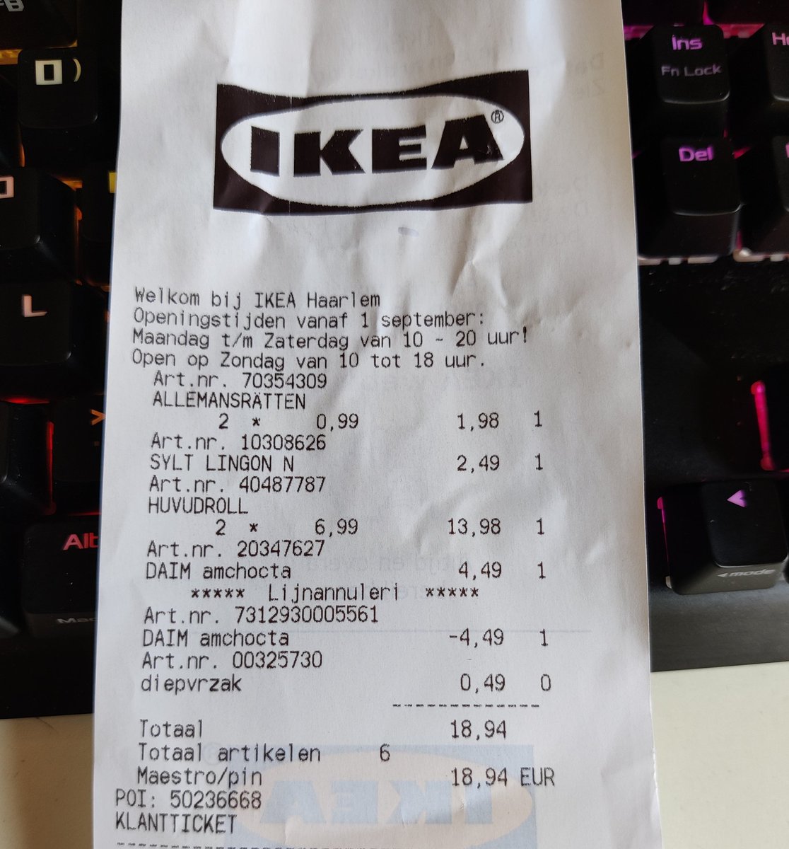 IKEA Nederland on Twitter: "@kesje Hej Kelly, bedankt voor bericht. Vervelend dat de lekkere balletjes twee keer zijn aangeslagen! Ik raad je aan om met de bon naar de klantenservice te