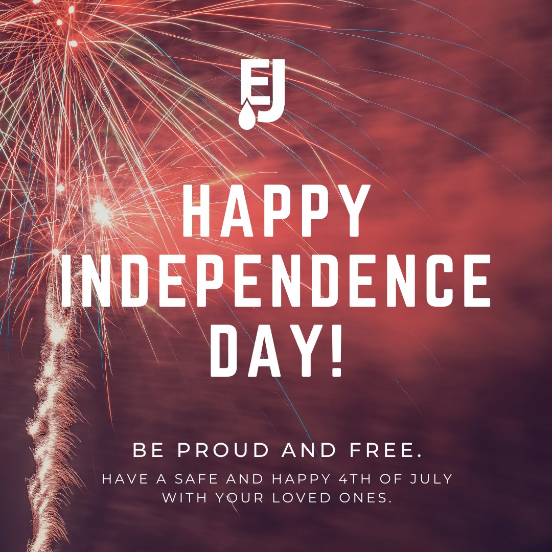 Have a safe and happy Independence Day celebrating with your loved ones. In observance of the Holiday, EJ Water will be closed Monday, July 5th.

However, we are available 24/7 if you have an emergency. You can call our office at 217-925-5566.
