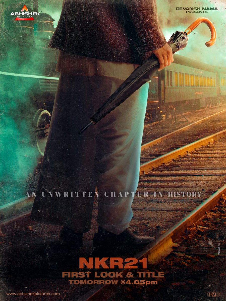 Naveen Medaram (@naveenmedaram) on Twitter photo One more step closer to make my dream realise. An Unwritten Chapter in History. First Look & Title announcement tomorrow at 4.05pm #NKR21 <a href="/NANDAMURIKALYAN/">Kalyanram Nandamuri</a> <a href="/AbhishekPicture/">ABHISHEK PICTURES</a> One more step closer to make my dream realise. An Unwritten Chapter in History. First Look & Title announcement tomorrow at 4.05pm #NKR21 <a href="/NANDAMURIKALYAN/">Kalyanram Nandamuri</a> <a href="/AbhishekPicture/">ABHISHEK PICTURES</a>