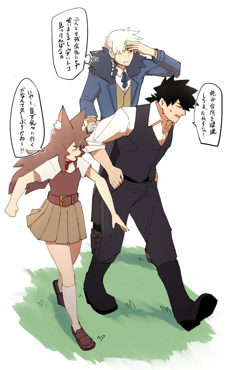 最近ようやく複数人構図にそこまで苦痛を感じなくなってきたので進んでこの三人組を描 ゾクネ 1 21 イラスト展展示の漫画