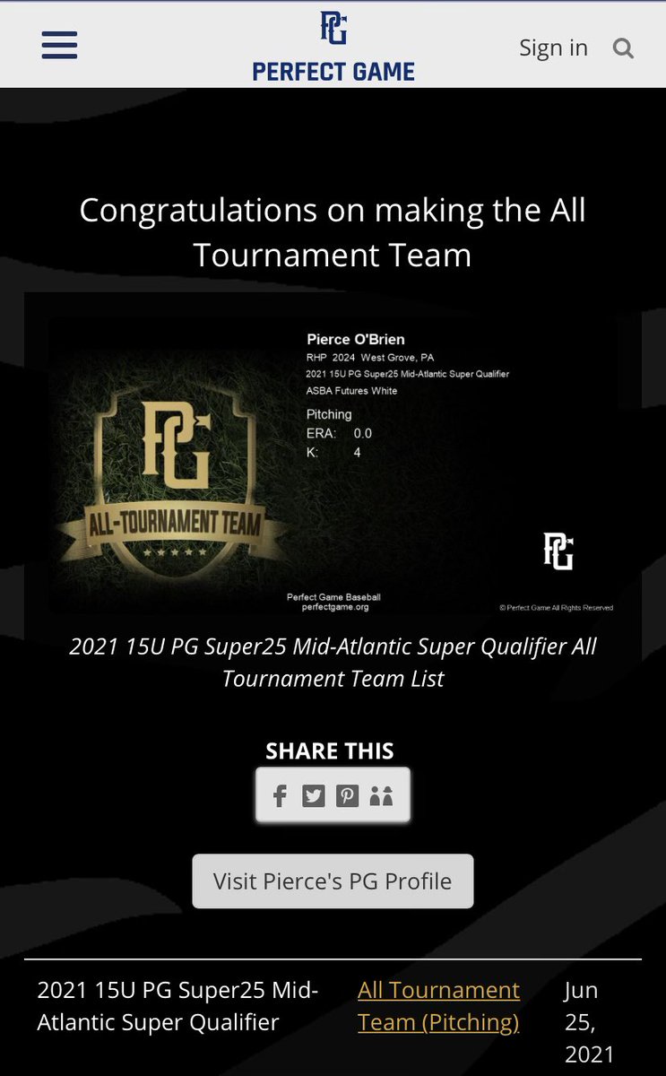 pierceobrien24's tweet photo. Great win for the team at Perfect Game tournament in Millville, NJ. Can’t wait to win more this season. https://t.co/hhxhhxEcbx