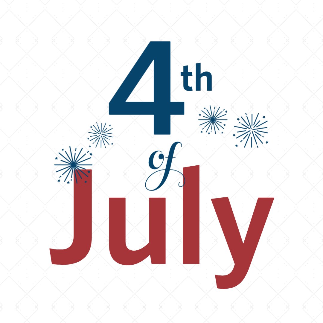Wishing you a wonderful day surrounded by loved ones, celebrating our country's freedom!

We are out of the office, observing the holiday tomorrow, but will be back at it on Tuesday, July 6th.