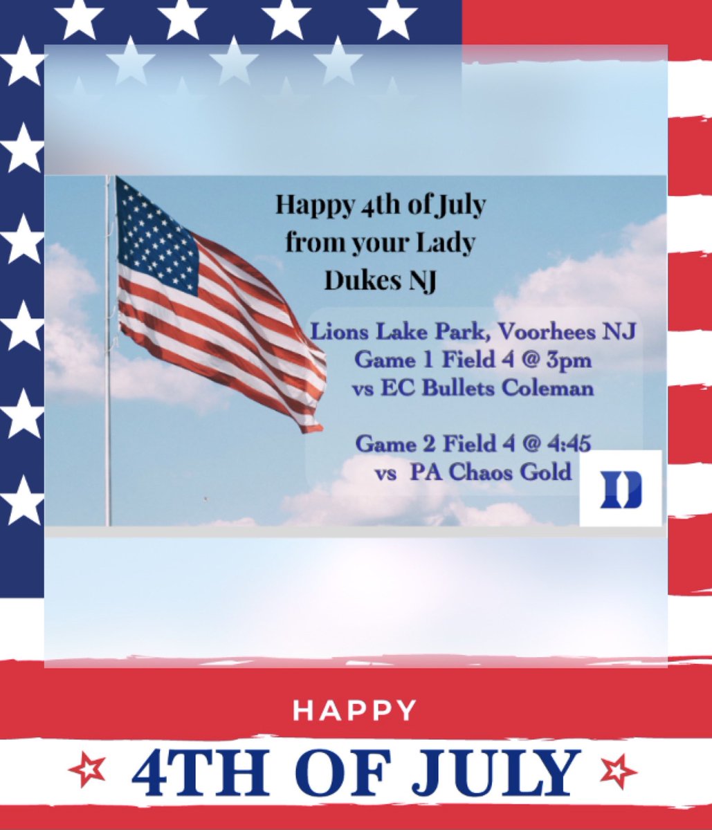 GAME 🇺🇸DAY ! Streaming live on Facebook at 3 and 4:45 Lady Dukes Gold Torres
