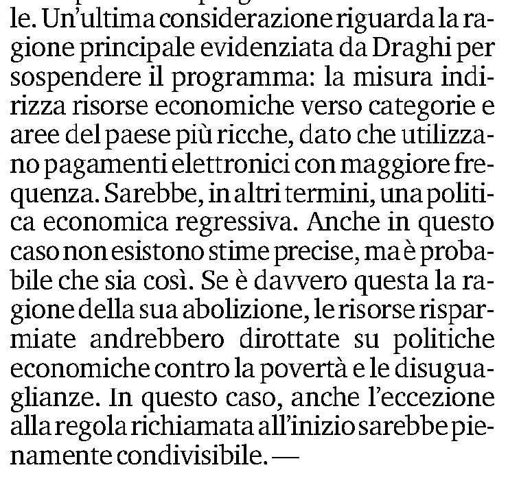 maurosyl's tweet photo. Bene risparmiare sul #Cashback se le risorse servono per combattere povertà e disuguaglianza. 
Grazie a @ileniareali e al @iltirreno! https://t.co/oukzXQbV1n