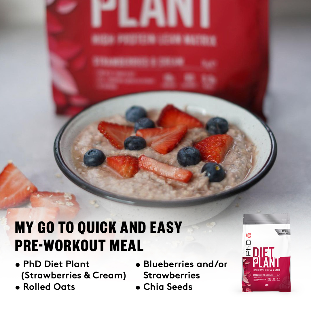 PhDNutritionUK's tweet image. Starting off your day right with a nutritious meal is key 🔑 

Tom's go to pre-workout meal includes our Diet Plant Protein, ideal for anyone looking for a vegan friendly and great tasting start to your session 🌱 

#PerformSmart #Vegan