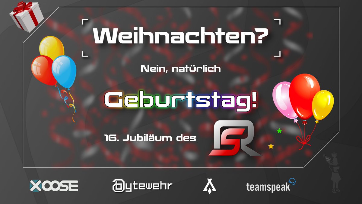 ReactorSquad's tweet photo. #HappyBirthday Reactor Squad 🎉🎉🎉
Wir feiern heute unseren 16. Geburtstag 💐💖🦄
Wir veranstalten heute Nachmittag ein kleines Geburtstagsevent auf https://t.co/uVxTO8UyKJ 📺😎
Wir starten mit #RocketLeague, dann #Valorant und #CSGO
Im Anschluss gibt's eine Runde #AmongUs https://t.co/6blBSEidHm