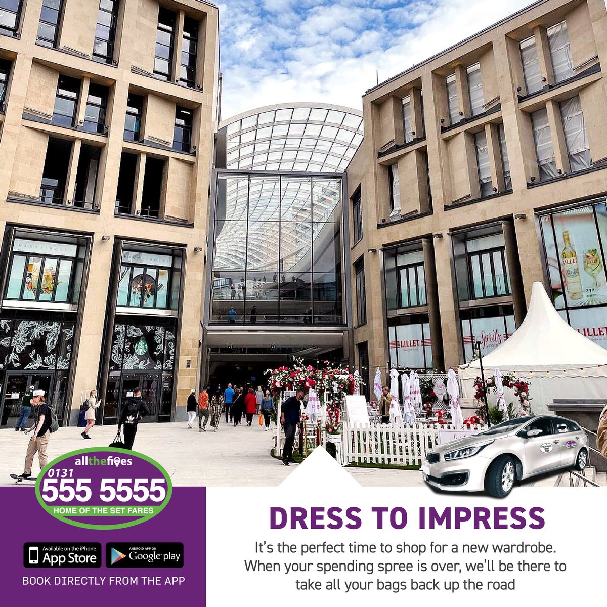 EdiPrivateHire's tweet photo. DRESS TO IMPRESS!! 👗
It's the perfect time to shop for a new wardrobe with lockdown lifting and summer in full swing.   Let us take you to the new St James' Quarter so you can shop until you drop..  ⤵️️
📲→ https://t.co/kngLRwRdcK.
☎️ → 0131 555 5555

#edinburgh #allthefives https://t.co/mm9boTIwAe