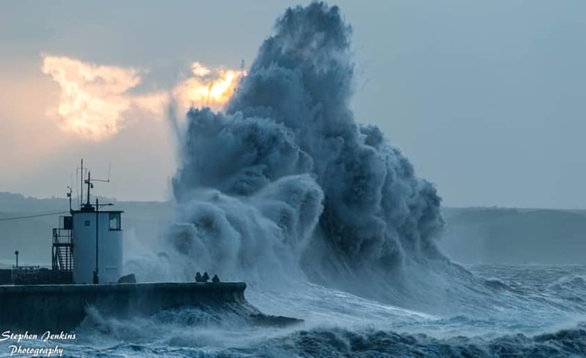 Huge wave at Porthcawl pier in  Wales during storm Dennis #Wales #stormdennis #porthcawl #storms #waves #nature #NaturePhotography #Seascape #walesonline All my images available to purchase via my website