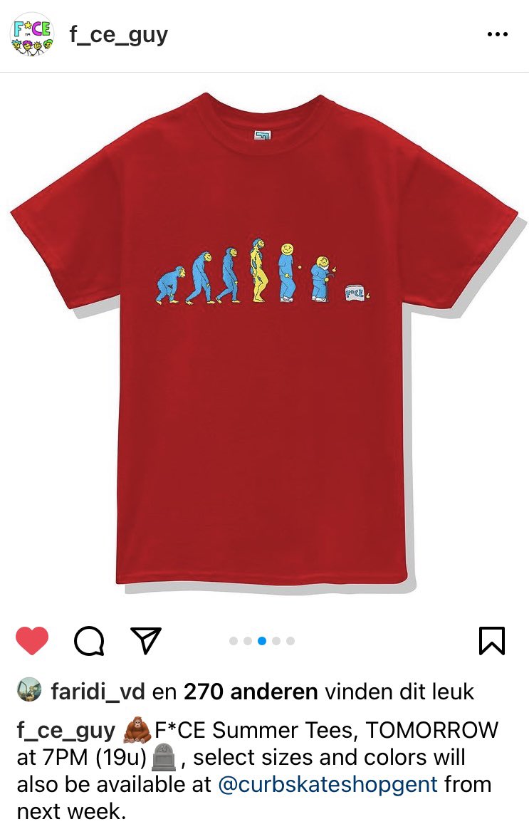 NadiaVanDessel's tweet photo. Mijnen oudsten dropt vanavond om 19u zijn nieuwe skateshirts op https://t.co/MHdScMJmbD!🛹#faceguy #evolutionofmankind #skategear https://t.co/xqNMeXGQze