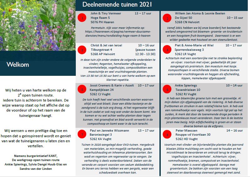 Komende zaterdag 10 juli houdt KANT een Opentuinendag. 

Zie voor locaties en tijden onze website welkombijkant.nl/bewoners/nieuw…