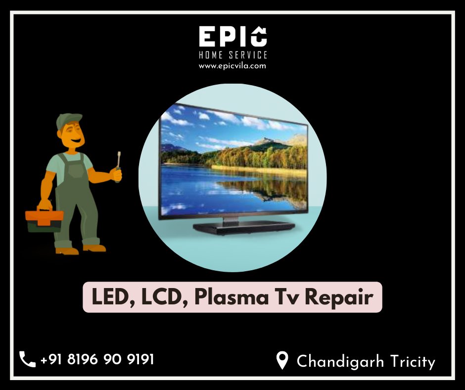 epicvila's tweet photo. Are you looking for a Tv Repair Technician in Chandigarh Tricity? Just Call/Whatsapp: +91 8196909191 or Visit https://t.co/iCB0puQrf6
#EpicHomeService #EpicTechnician #EpicVilla #Startup #Services #TvRepair #EpicTv #RepairService #Chandigarh #mohali #Panchkula #zirakpur https://t.co/0LCHA1UDSh