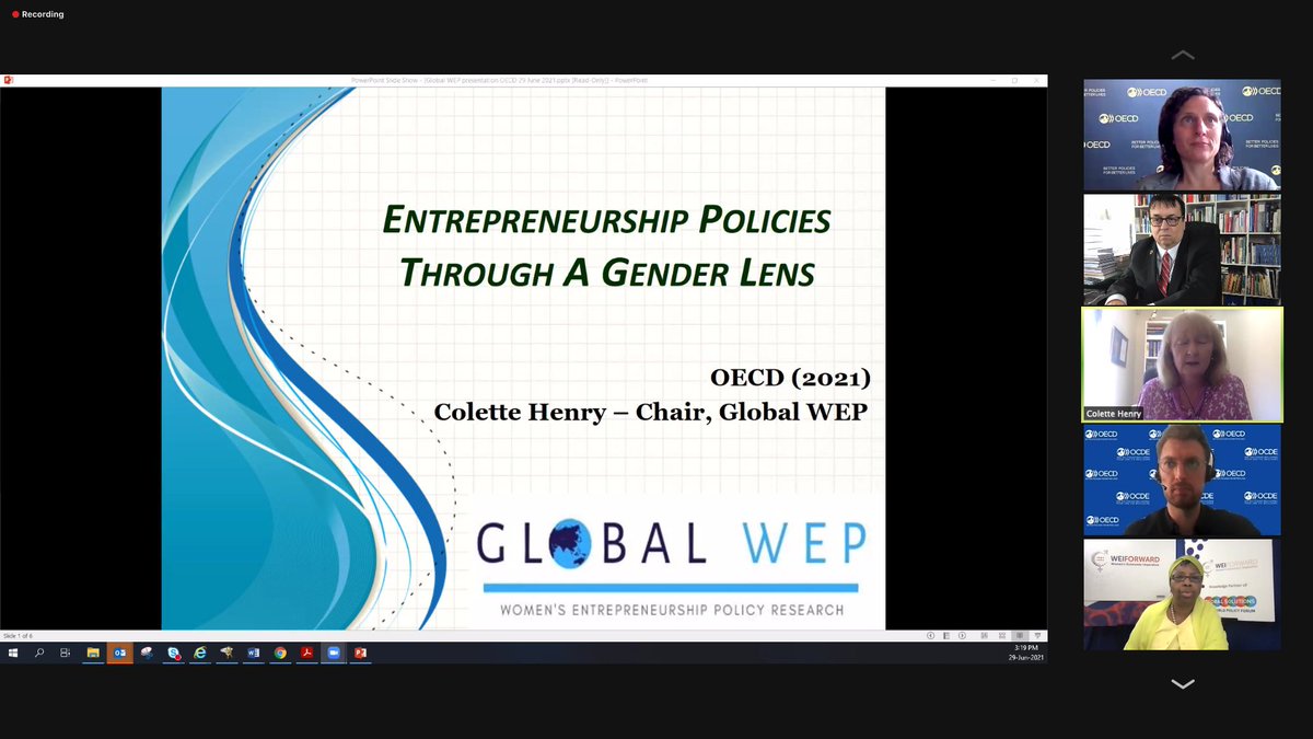 UrsHauenstein's tweet photo. Entrepreneurship Policies Through A Gender Lens
Colette Henry, Global Women’s Entrepreneurship Policy (Global WEP) network
Lamia_Kamal-Chaoui, Director of the @OECD_local Centre for Entrepreneurship, SMEs
@lamia_k_c 
#gender
#UpReSkilling
#Entrepreneurship 
#Xpreneurship https://t.co/lFyuAHEUhy