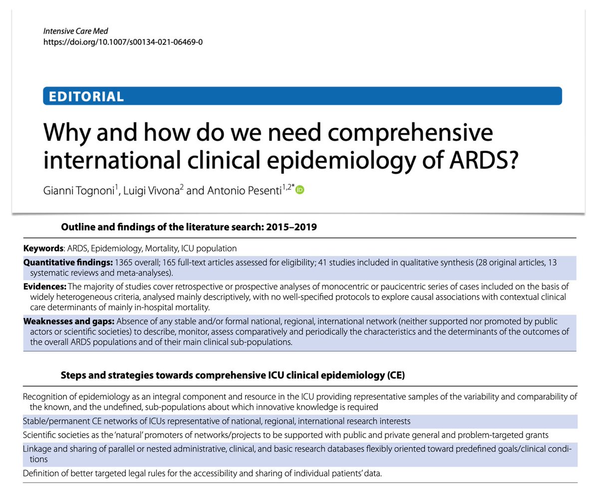 Whether &amp; how far failure reported on #ICU phases of #COVID19 overlaps #ARDS state of the art (potential for severe lung involvement)? Focused survey of clinical epidemiology could highlight recent research strengths/weaknesses, suggesting best approaches. bit.ly/2UVbUBl