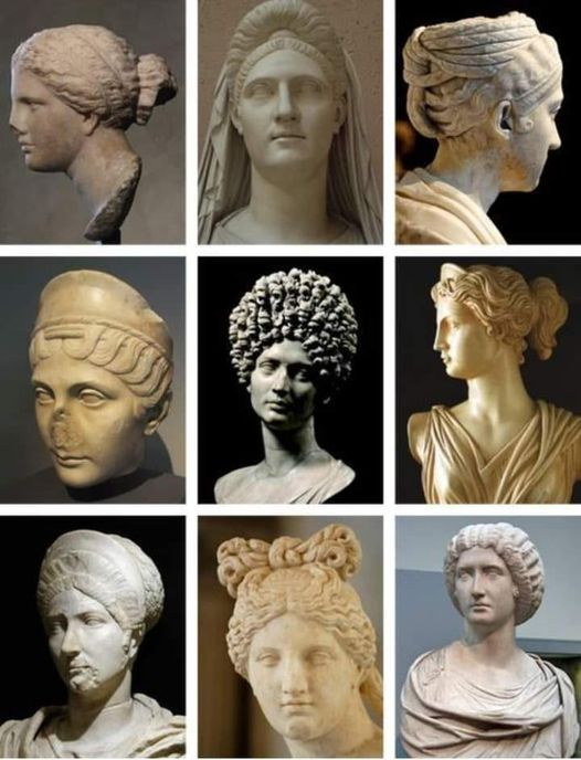 romanhistory1's tweet photo. Roman hair styles. https://t.co/bah8m1sN3J