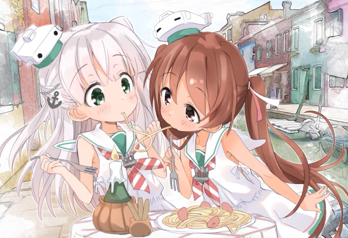 今日7月4日はリベッチオの進水日ということでおめでとう～!🎁💐🎉リベちゃん詰め合わせです。#リベッチオ進水日 
#リベッチオ生誕祭2021 