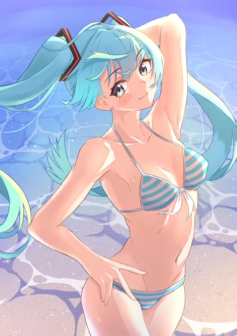 水着ミクさん 