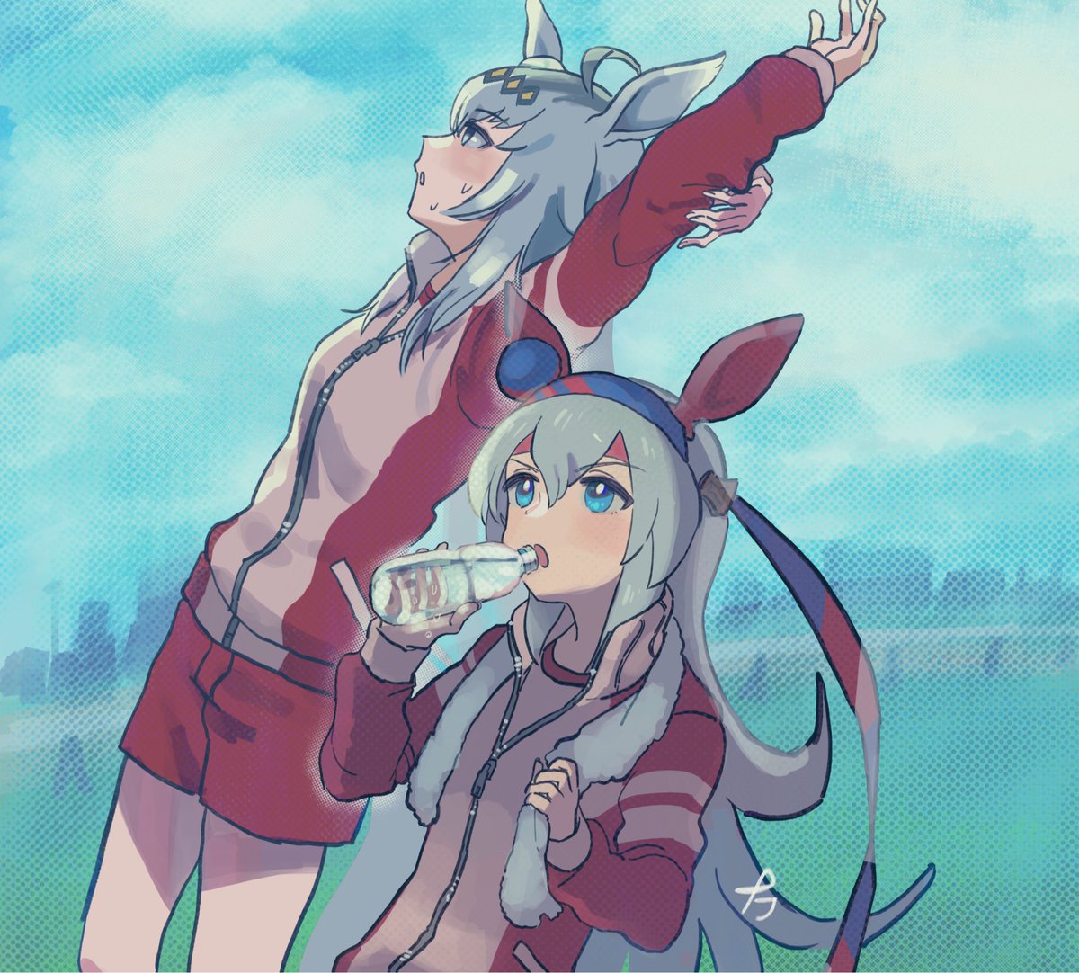 オグタマ水分補給
#オグリキャップ #タマモクロス 