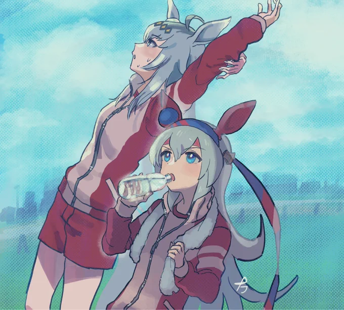 オグタマ水分補給
#オグリキャップ #タマモクロス 