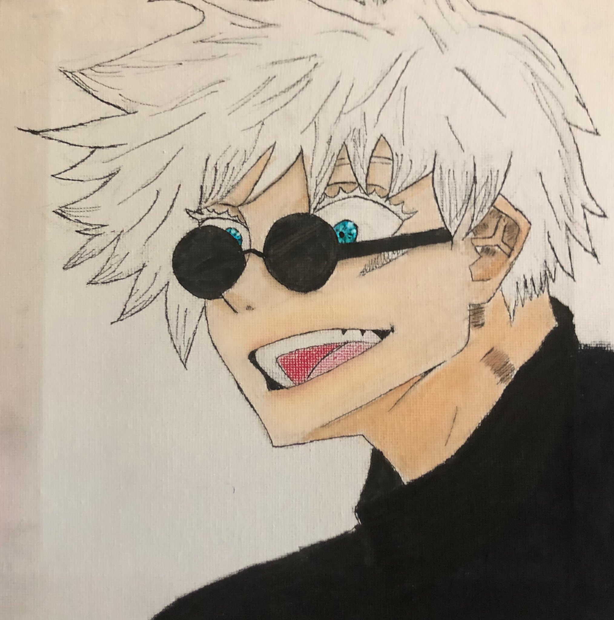 さくら 11歳の妹が五条先生を描いた 誇りに思います Gojosatoru Jujutsukaisen Anime 五條先生 呪術廻戦 五條悟 アニメイラスト T Co Lwxlhgcx9d Twitter