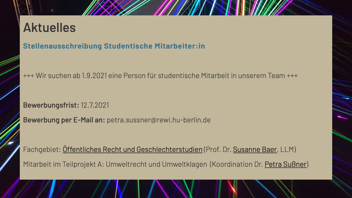 regeko1's tweet photo. ++Teilprojekt A sucht: Studentische Mitarbeit ab 1.9. +++ 

Kritische Rechtsforschung, Legal Gender Studies, Umweltrecht &amp; Umweltklagen, 40 Stunden / Woche, 24 Monate, Team @rechtreal @p_sussner 

Näheres unter: https://t.co/MaQqBR7ylN #4rgk https://t.co/NHDJTnKw10
