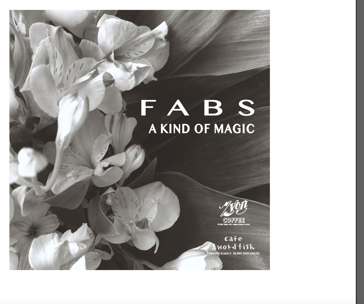 カフェソードフィッシュ Fabs ファブス By カフェソードフィッシュ Flowers Always Bloom Somewhore 当店サブテーマの頭文字をとったブランド名 日々の仕事や生活の中で私 大塚が撮影した花々を 音楽のジャケット風にデザインするのが基本コンセプト 花