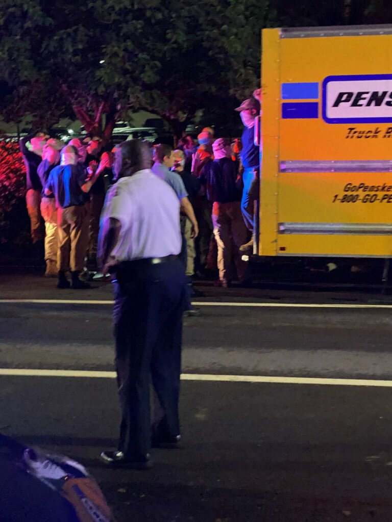 Gray Hall on Twitter: ".DEVELOPING: The white supremacist group “Patriot  Front “ marched through the streets of Philadelphia late last night and  early this morning. Philadelphia PD responded. Officers say no one